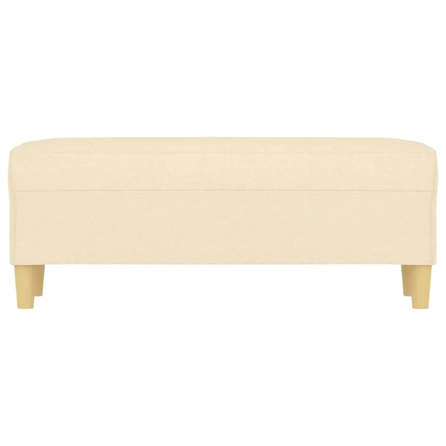 Banc Crème 100x35x41 cm Tissu - 3