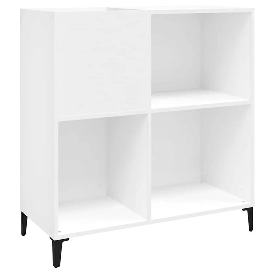 Armoire à disques blanc 84,5x38x89 cm bois d'ingénierie - 2