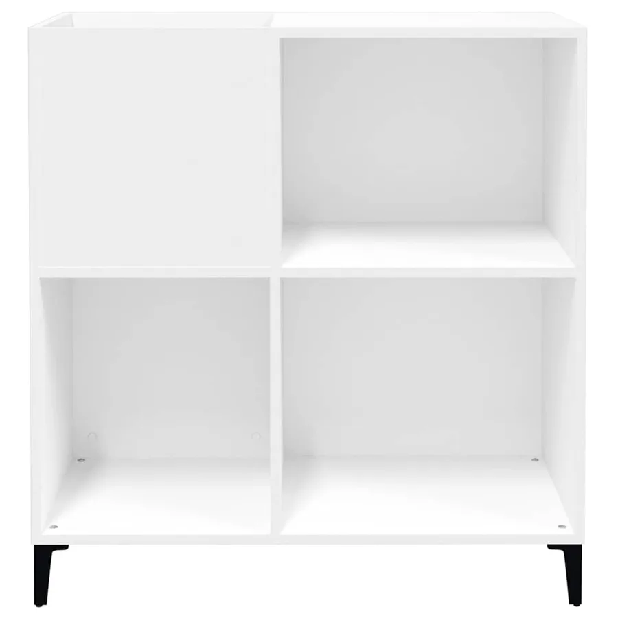 Armoire à disques blanc 84,5x38x89 cm bois d'ingénierie - 5