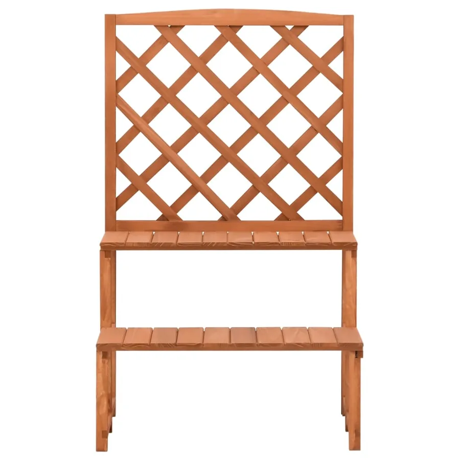 Support de plantes et treillis 70x42x115cm Bois de sapin massif - 2