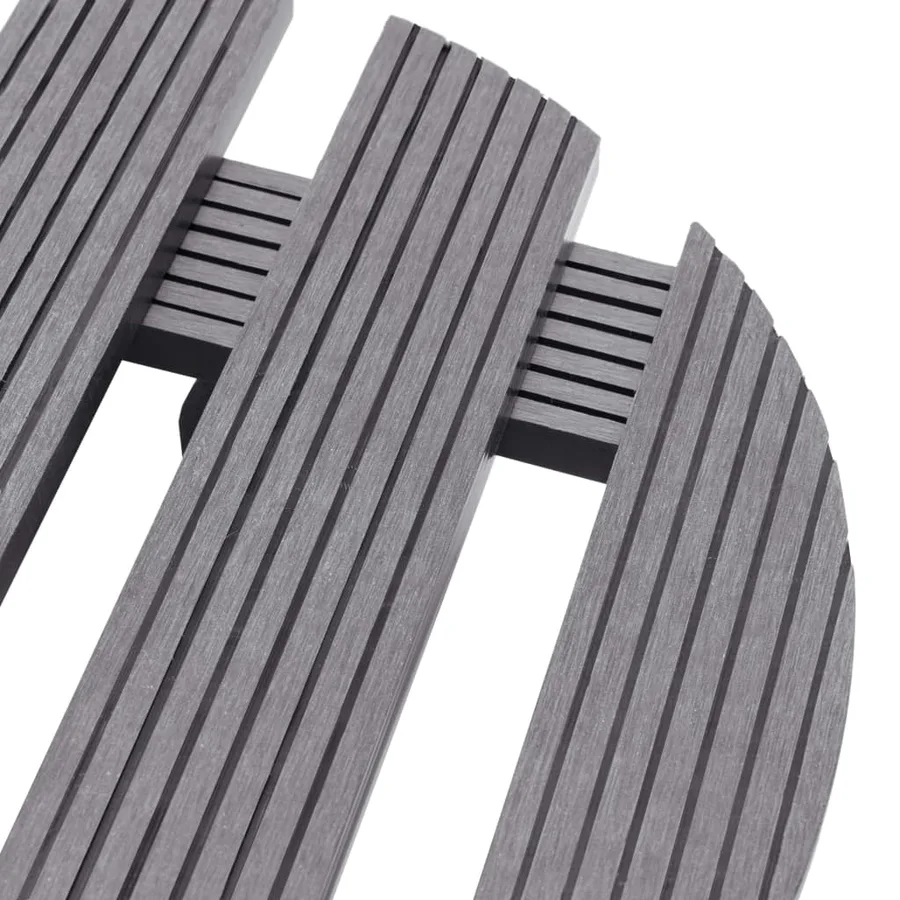 Chariots à plantes 4 pcs Gris Ø30x7,5 cm WPC - 4