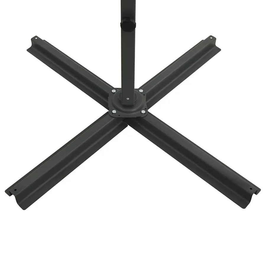 Parasol de jardin en porte-à-faux et mât et lumières LED - 10