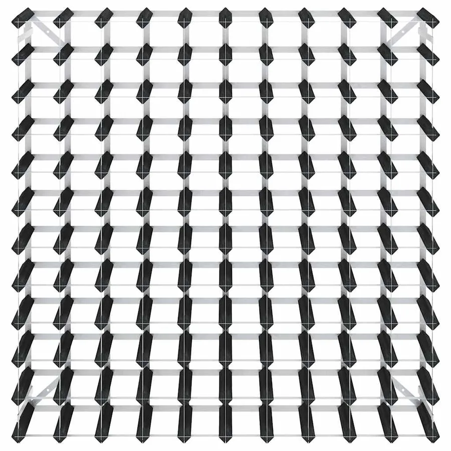 Casier à bouteilles pour 120 bouteilles Noir Bois de pin solide - 5
