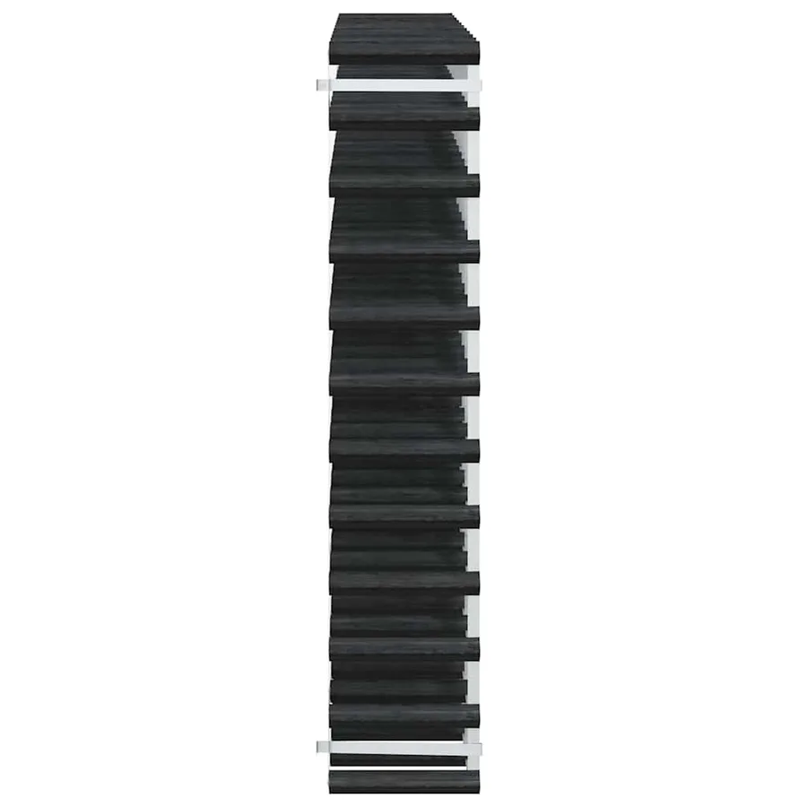 Casier à bouteilles pour 120 bouteilles Noir Bois de pin solide - 6