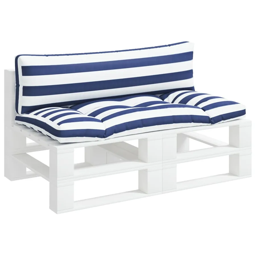 Coussins de palette lot de 2 rayures bleues/blanches - 3