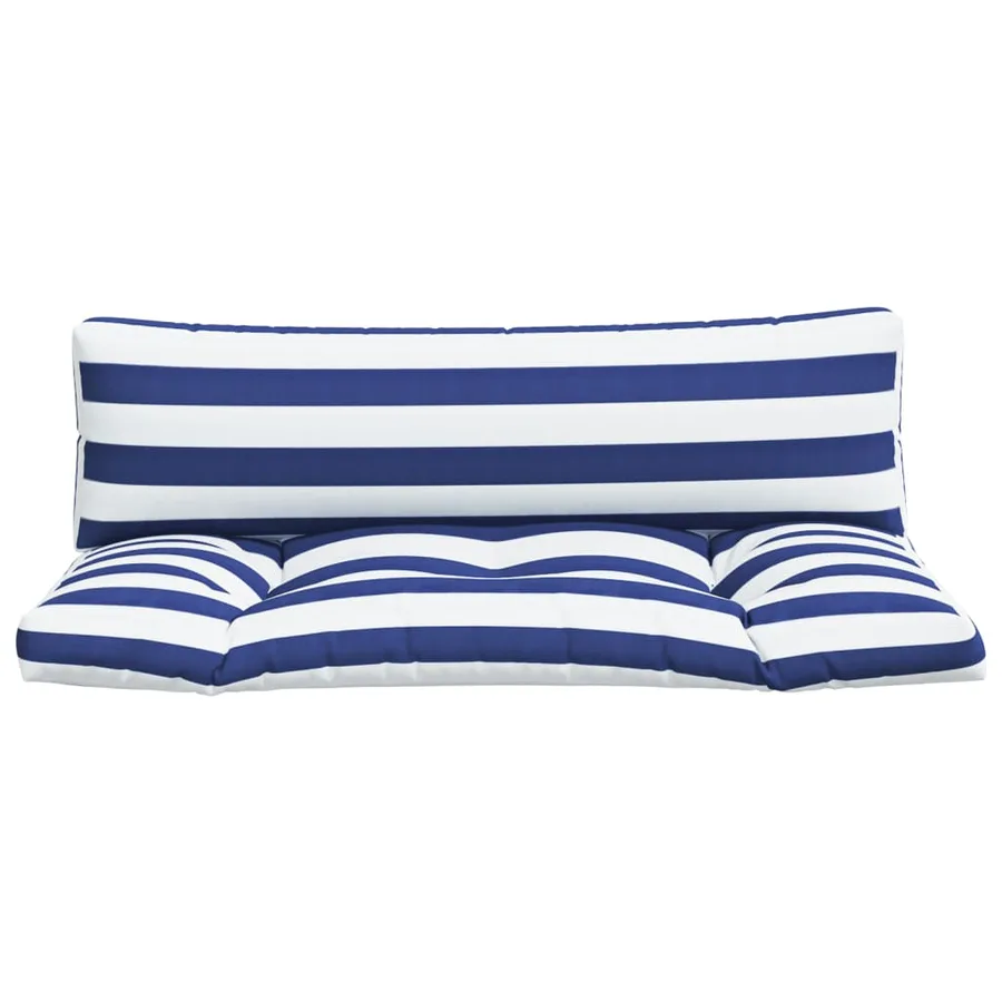 Coussins de palette lot de 2 rayures bleues/blanches - 4