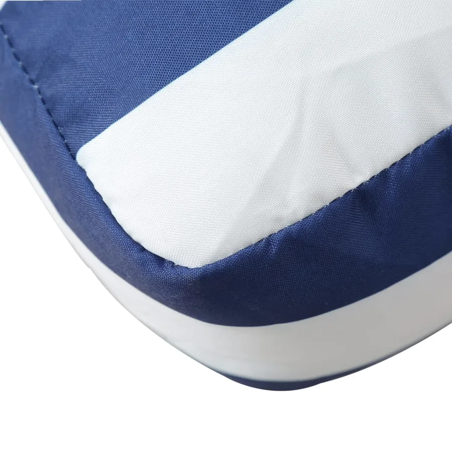 Coussins de palette lot de 2 rayures bleues/blanches - 7