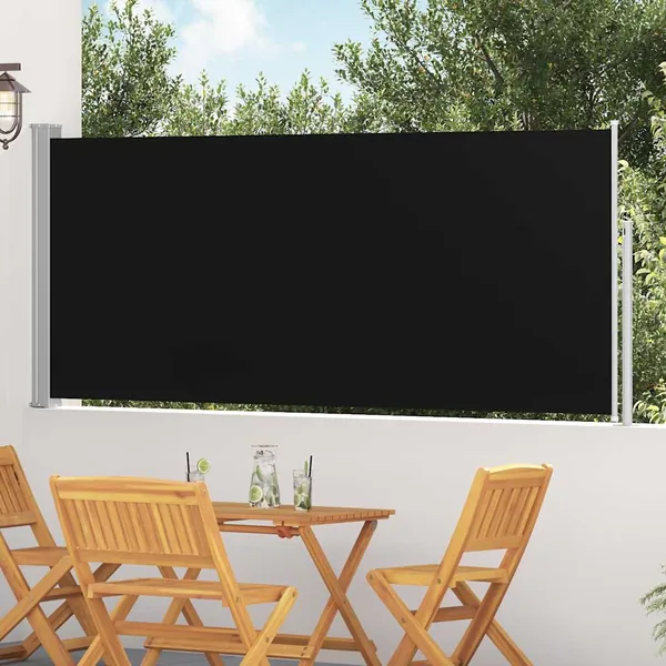 Auvent latéral rétractable 120 x 300 cm Noir