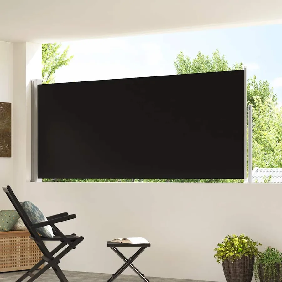Auvent latéral rétractable 120 x 300 cm Noir - 3