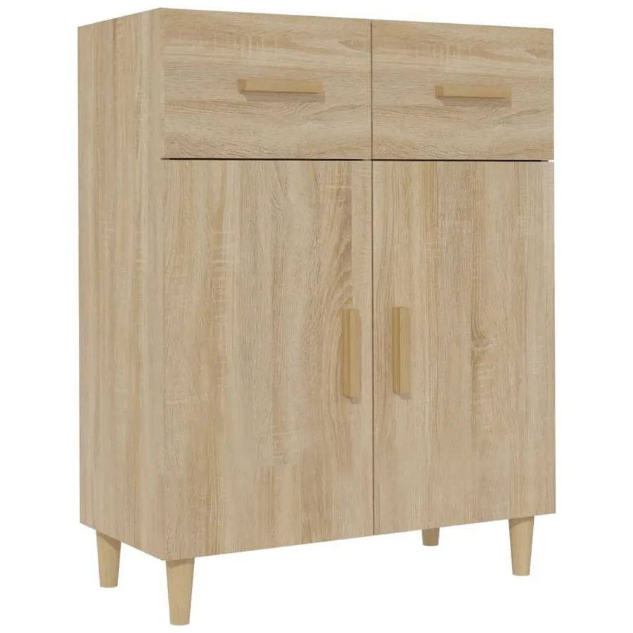 Buffet chêne sonoma 69,5x34x89 cm bois d'ingénierie - 2