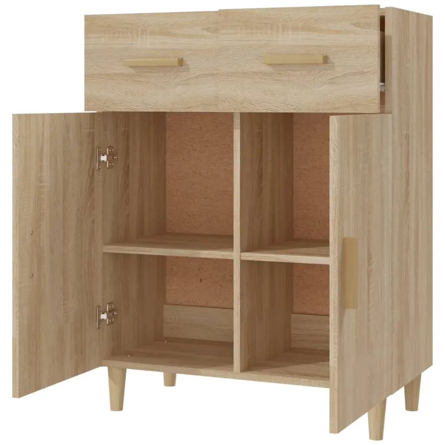Buffet chêne sonoma 69,5x34x89 cm bois d'ingénierie - 4