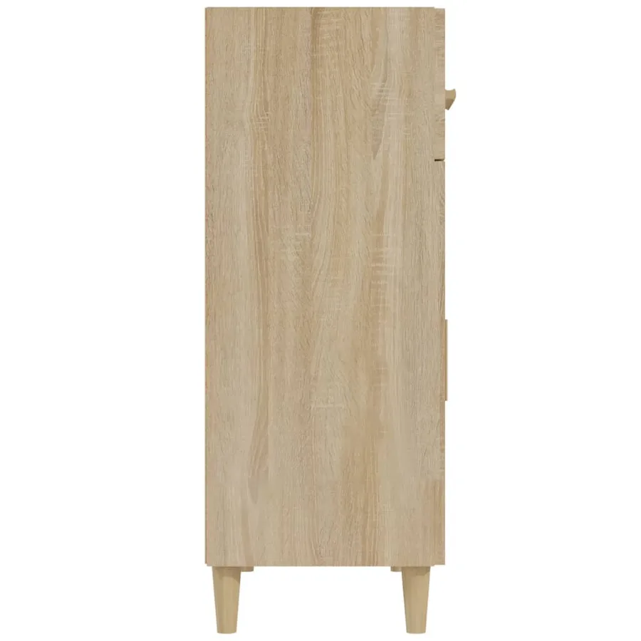 Buffet chêne sonoma 69,5x34x89 cm bois d'ingénierie - 5