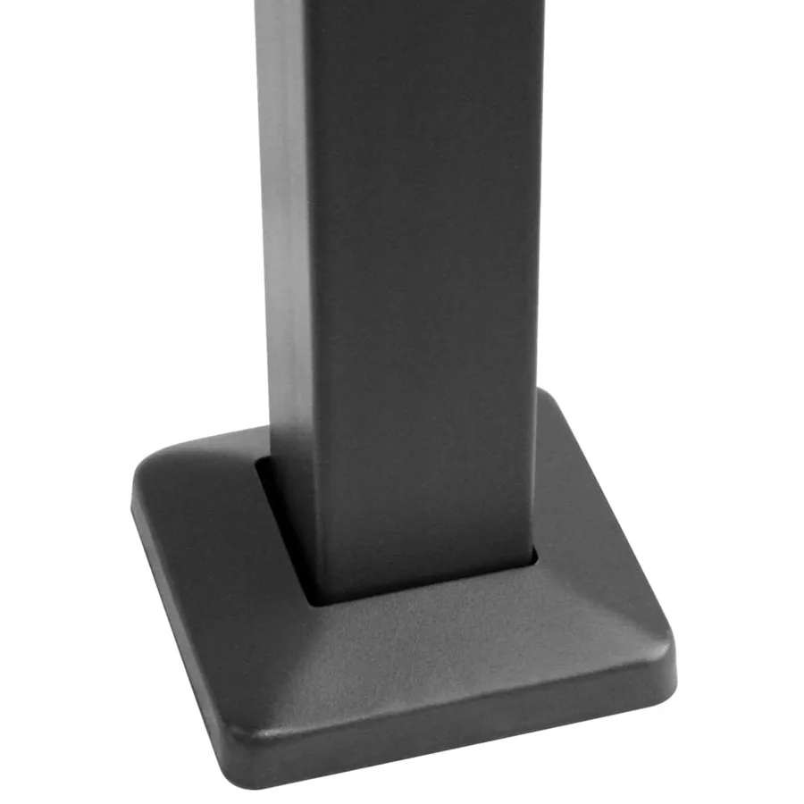 Gazebo BBQ et étagères latérales anthracite 240x150x243cm acier - 6