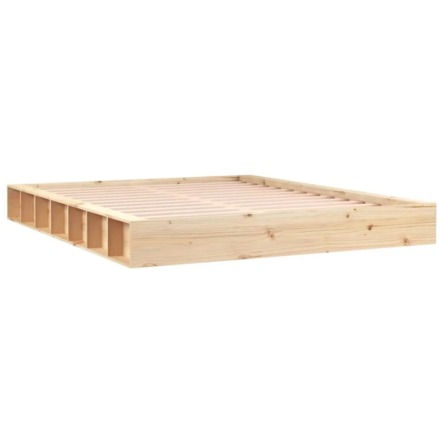 Cadre de lit sans matelas 120x200 cm bois massif - 3