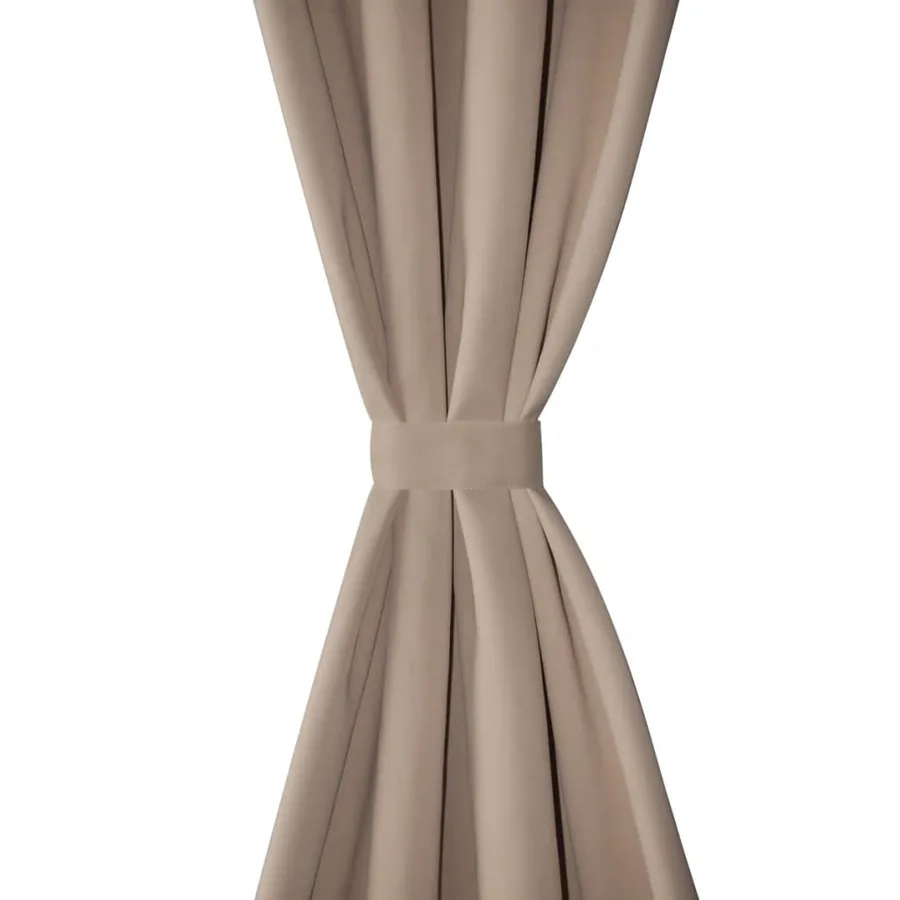 2 pcs Rideau Blackout Occultant Crème avec Œillets en métal 135x245cm - 3