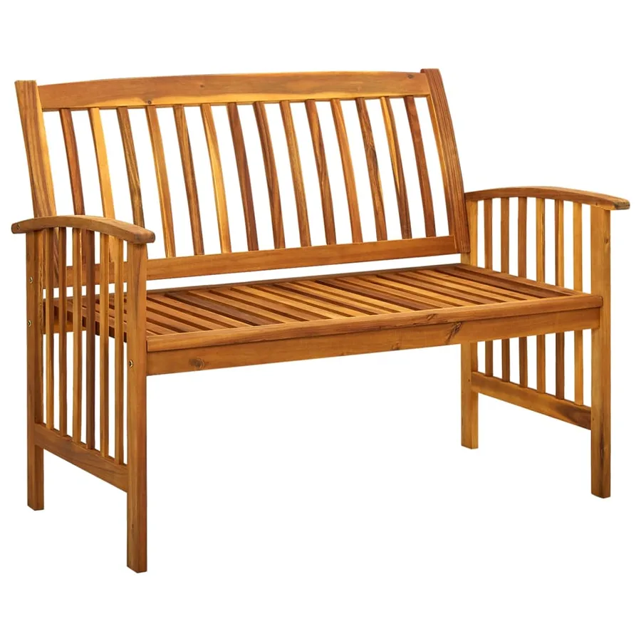 Banc de jardin avec coussin 119 cm Bois solide d'acacia - 4