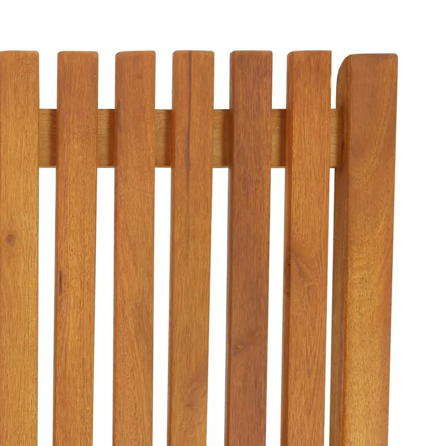 Chaise longue bois d'acacia solide - 6