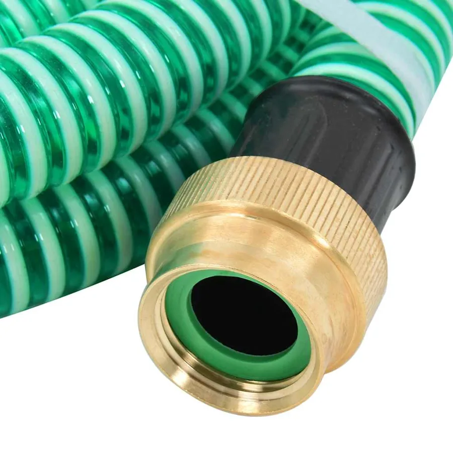 Tuyau d'aspiration avec raccords en laiton vert 1,1" 7 m PVC - 2