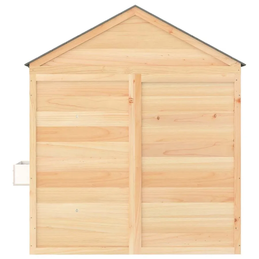 Maison de jeux et porte verrouillable/fleurs bois massif sapin - 7