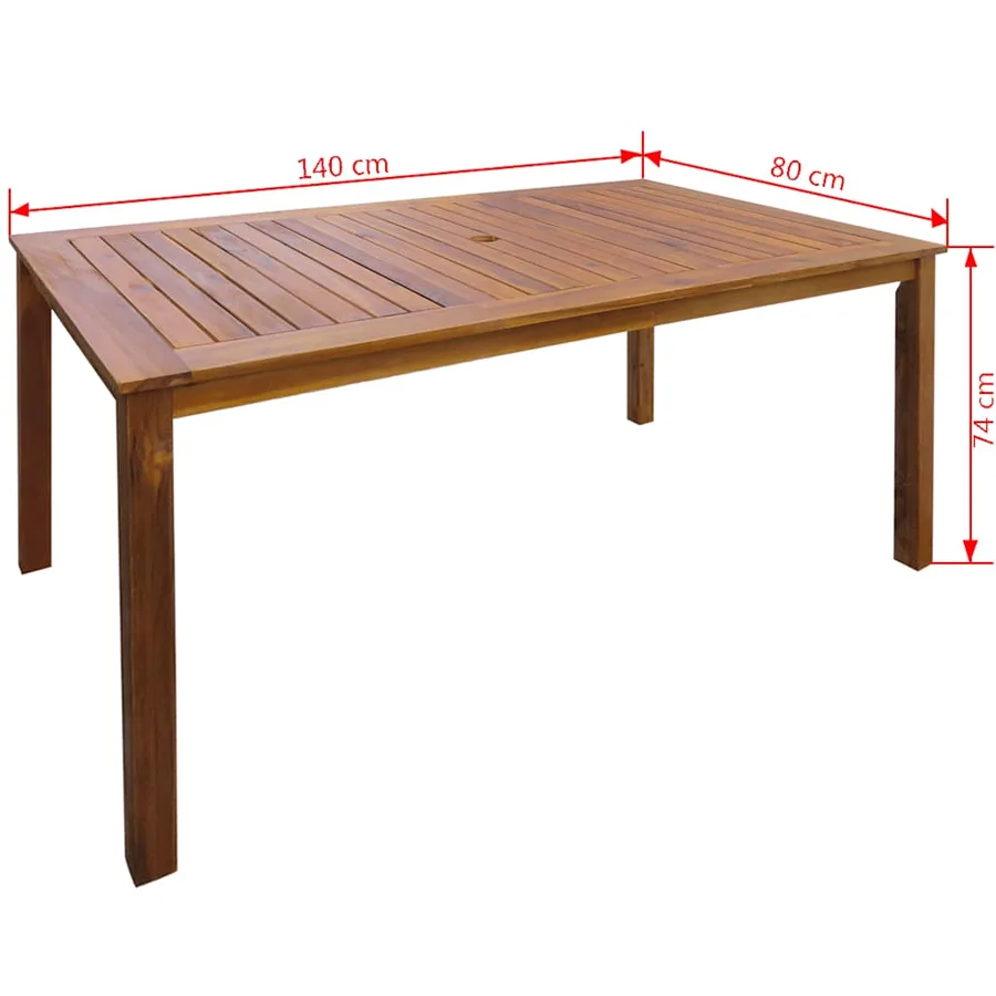 Ensemble à manger d'extérieur 7 pcs Bois d'acacia solide - 10