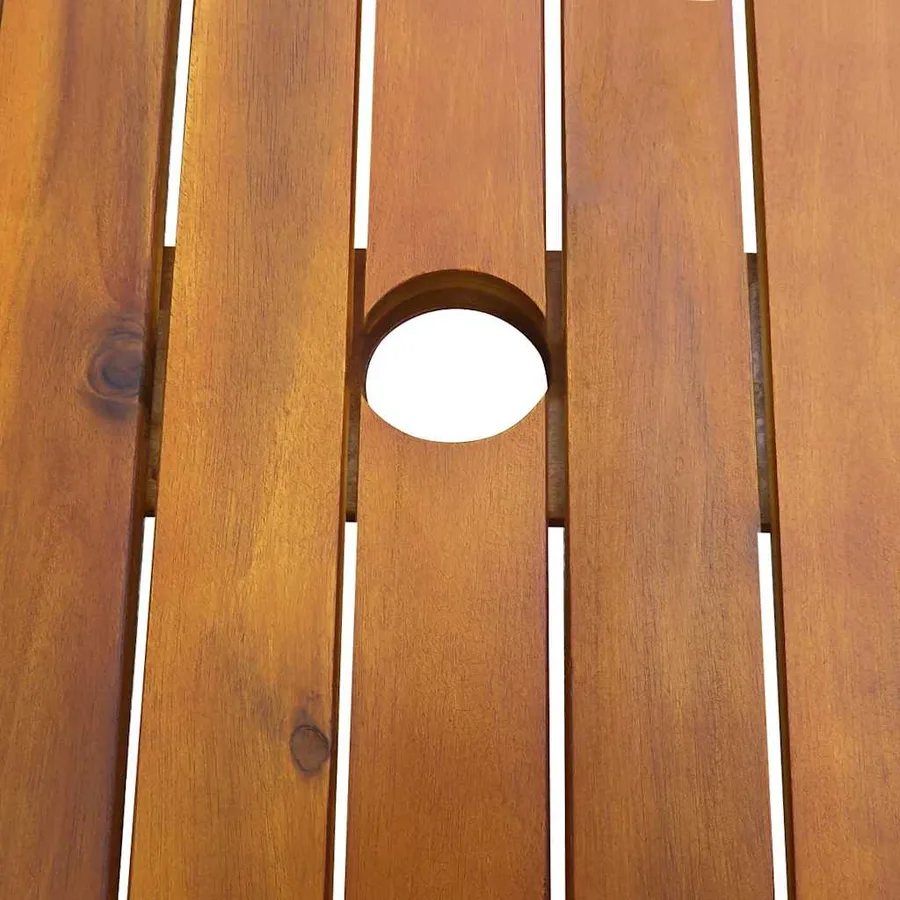 Ensemble à manger d'extérieur 7 pcs Bois d'acacia solide - 4
