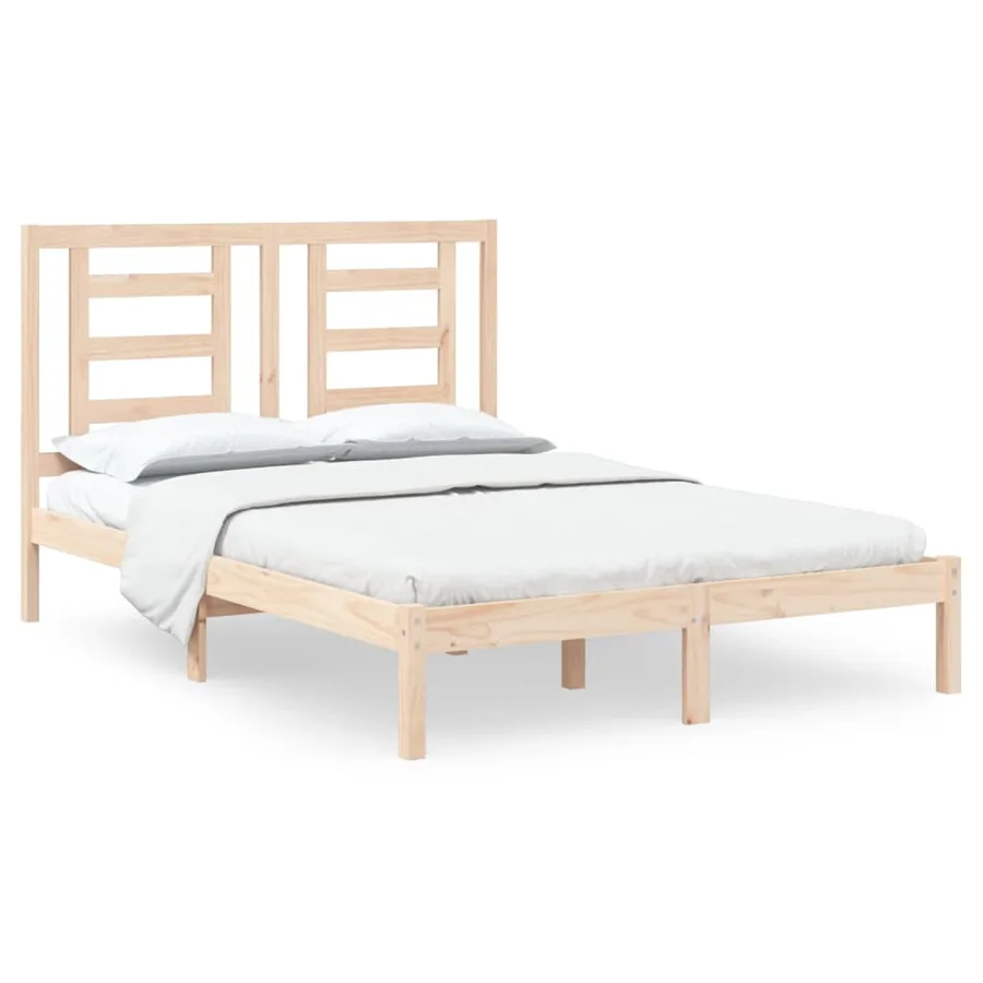 Cadre de lit sans matelas 140x190 cm bois de pin massif - 2