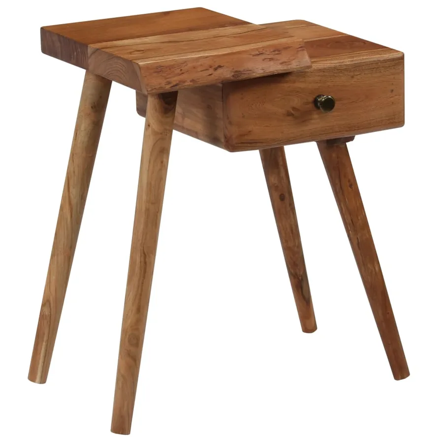 Table de chevet Bois d'acacia massif 45 x 32 x 55 cm - 9