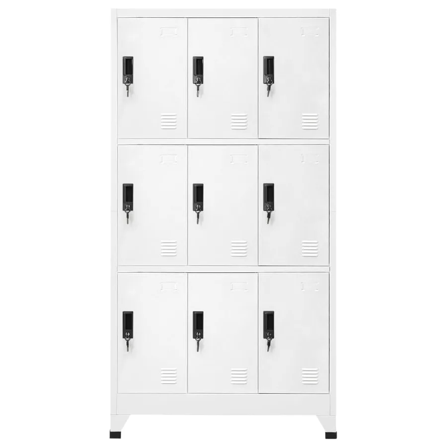 Armoire à casiers Blanc 90x45x180 cm Acier - 2