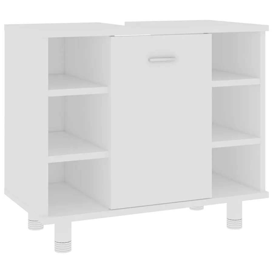 Armoire de salle de bain Blanc 60x32x53,5 cm Bois d'ingénierie - 2