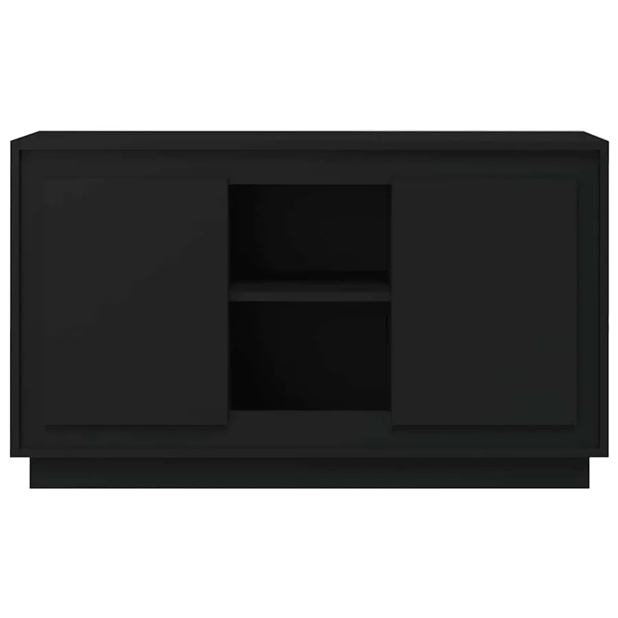Buffet Noir 102x35x60 cm bois d'ingénierie - 5