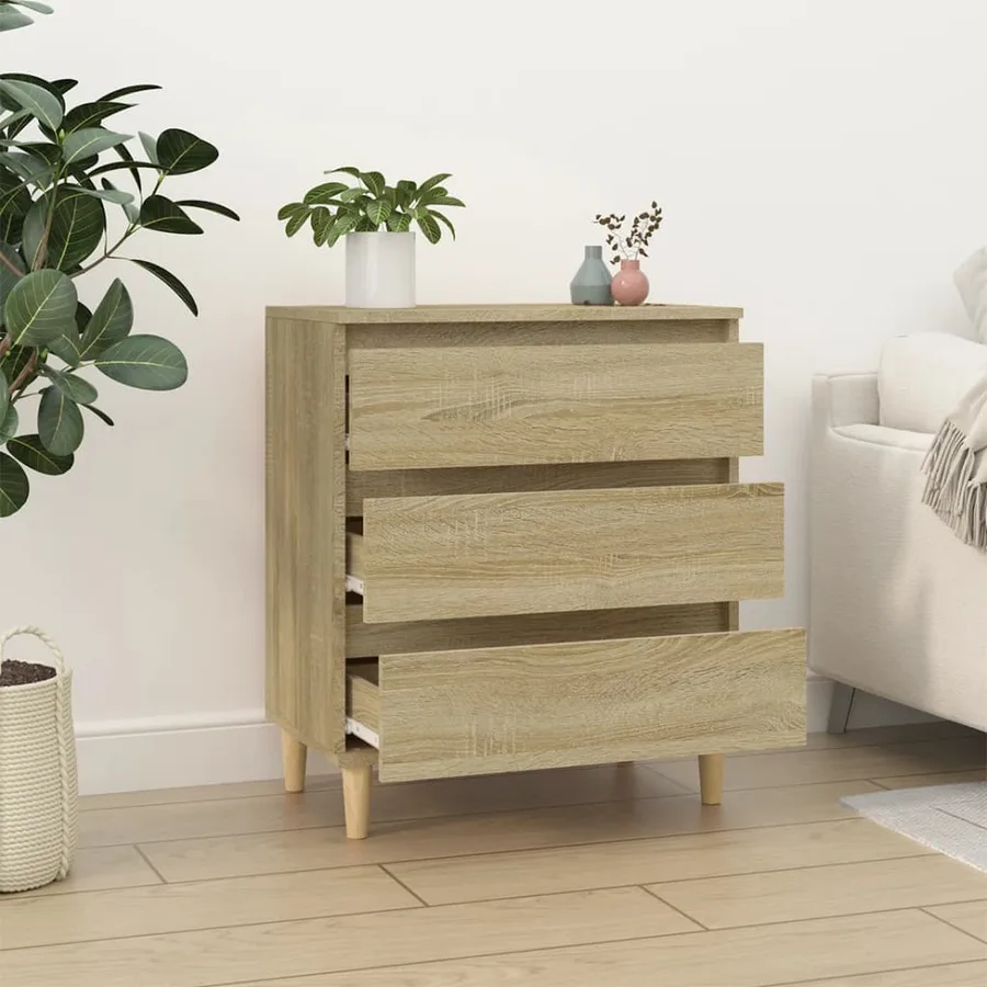 Buffet Chêne sonoma 60x35x70 cm Bois d'ingénierie - 3