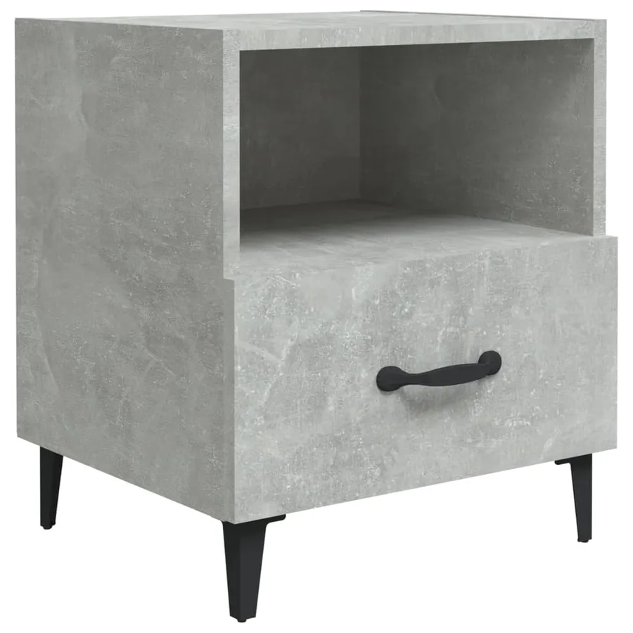 Table de chevet Gris béton Bois d'ingénierie - 2