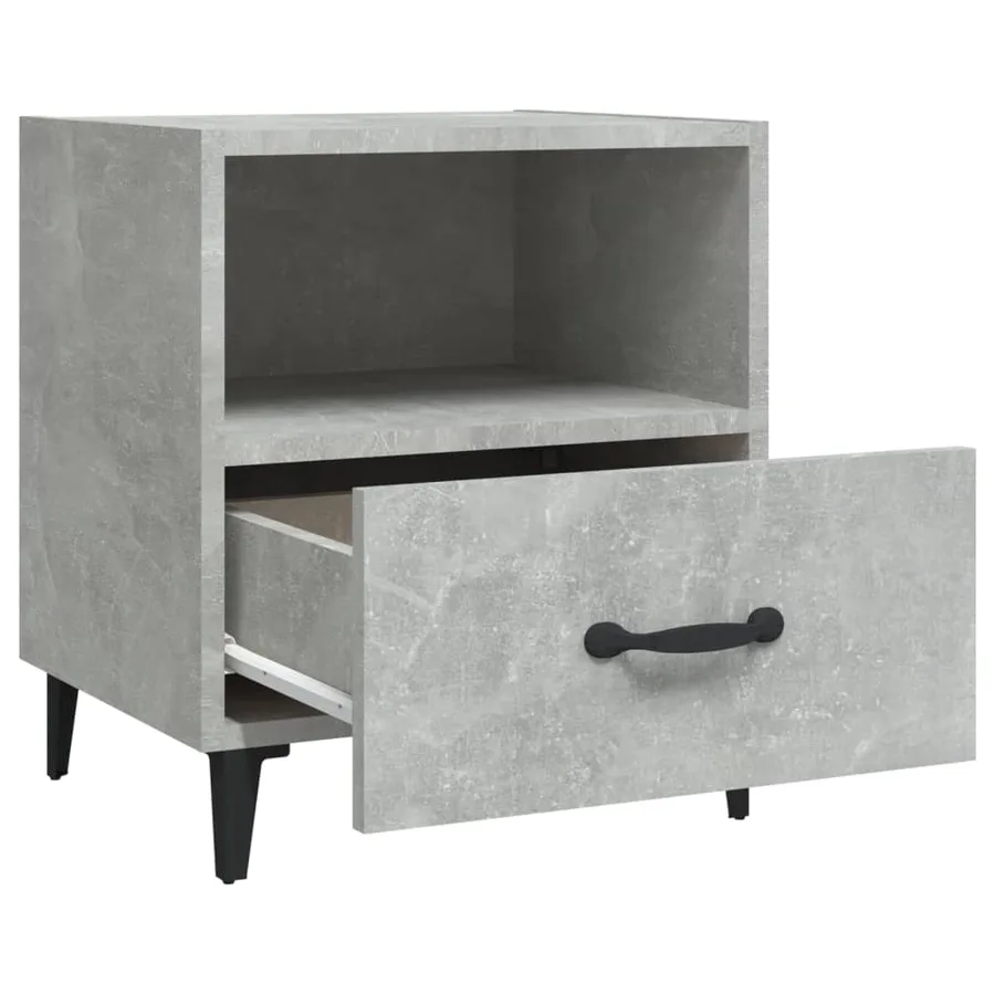 Table de chevet Gris béton Bois d'ingénierie - 5