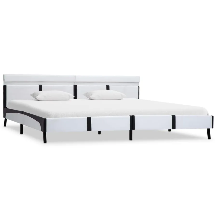 Cadre de lit avec LED sans matelas blanc 180x200 cm - 2