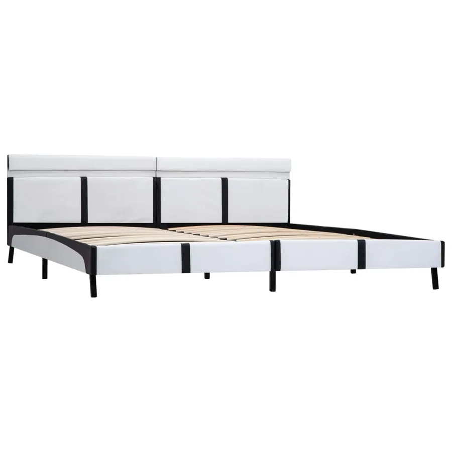 Cadre de lit avec LED sans matelas blanc 180x200 cm - 3
