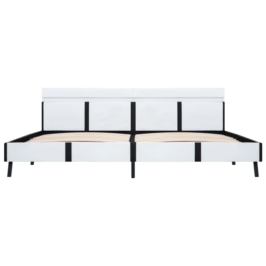 Cadre de lit avec LED sans matelas blanc 180x200 cm - 4