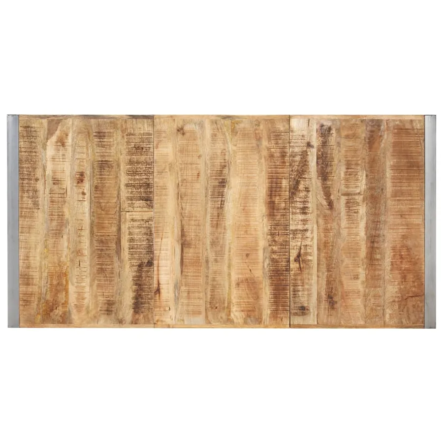 Table à manger 200x100x75 cm Bois de manguier massif brut - 4