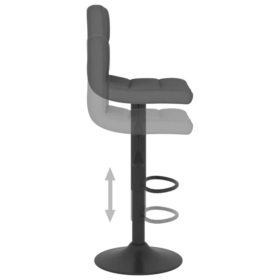 Tabourets de bar lot de 2 gris foncé tissu - 7