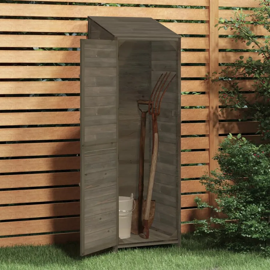 Remise de jardin Anthracite 55x52x174,5 cm Bois de sapin solide - 3