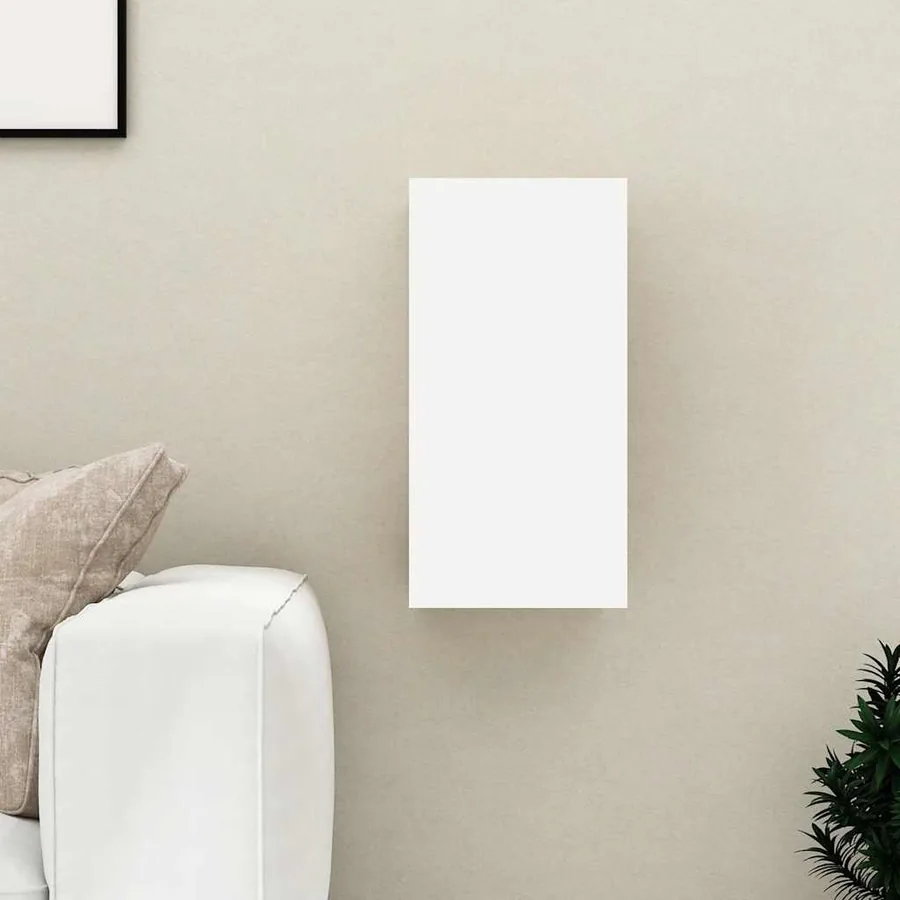 Meuble TV Blanc 30,5x30x60 cm Bois d’ingénierie
