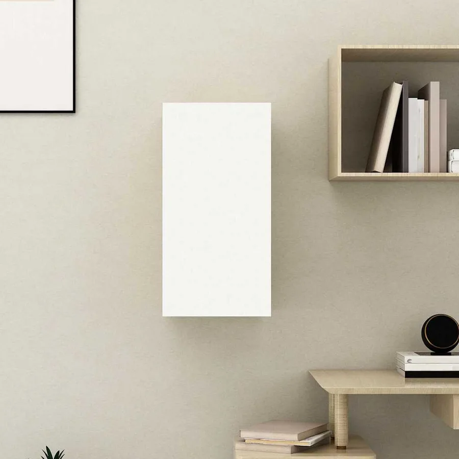 Meuble TV Blanc 30,5x30x60 cm Bois d’ingénierie - 6