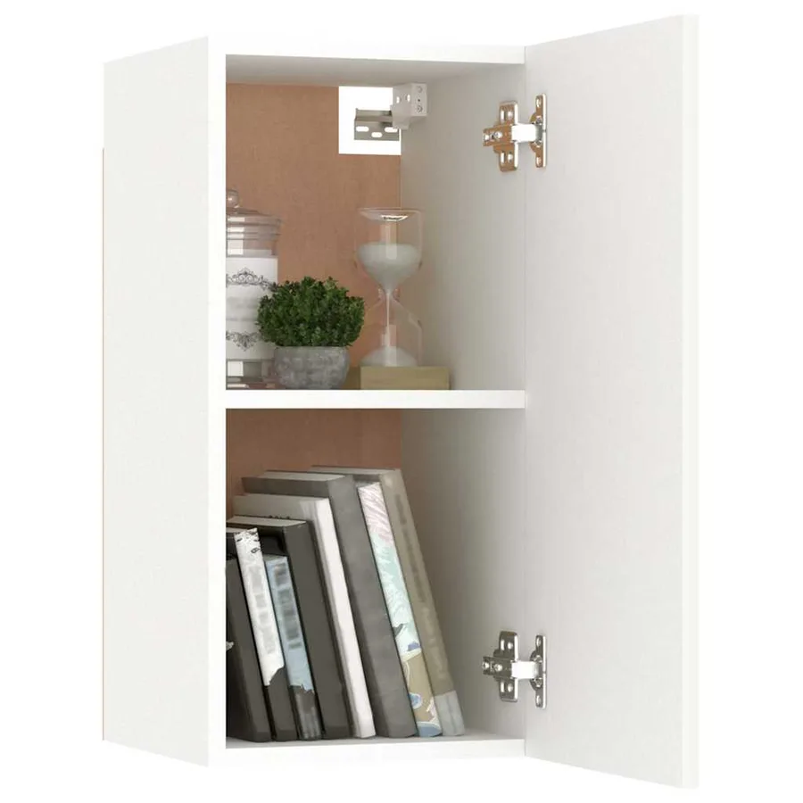 Meuble TV Blanc 30,5x30x60 cm Bois d’ingénierie - 7