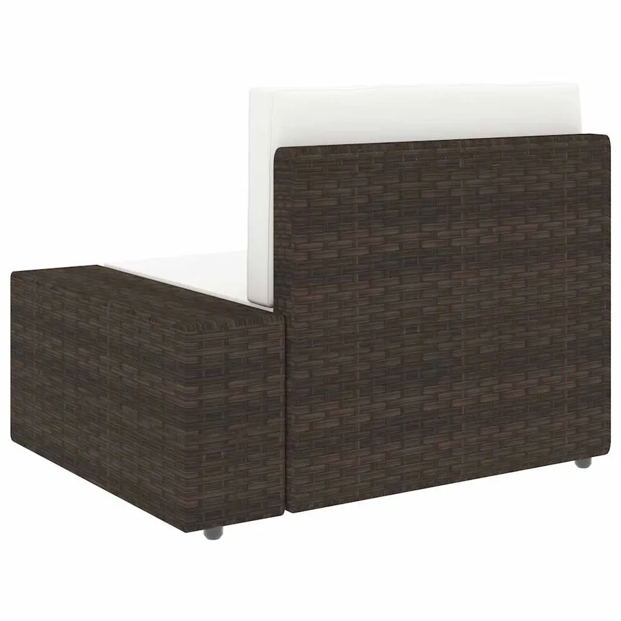 Salon de jardin 4 pcs Résine tressée Marron - 11