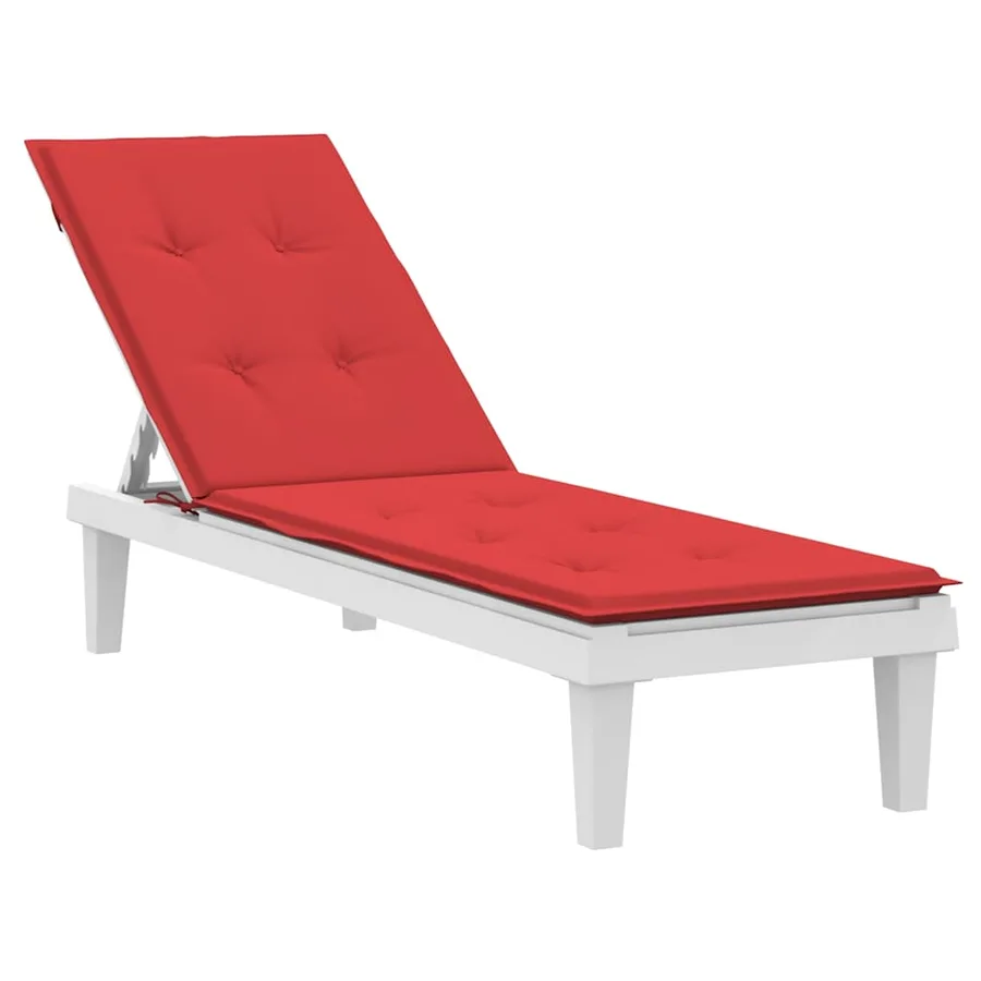 Coussin de chaise de terrasse rouge (75+105)x50x4 cm - 3