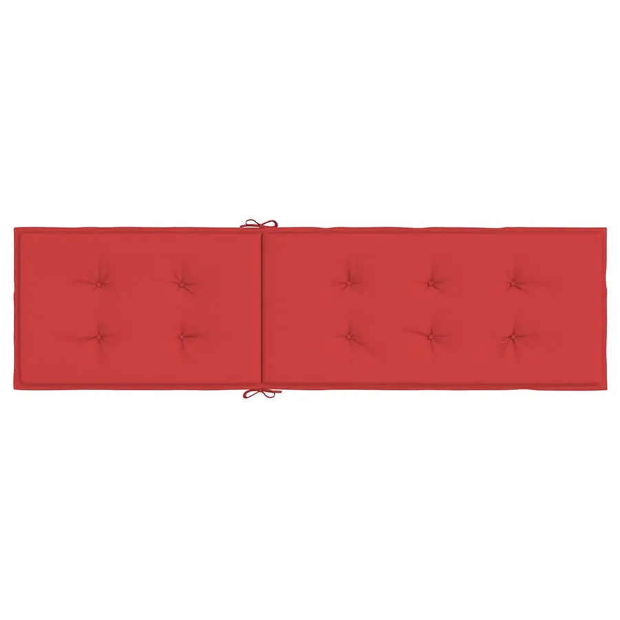 Coussin de chaise de terrasse rouge (75+105)x50x4 cm - 5