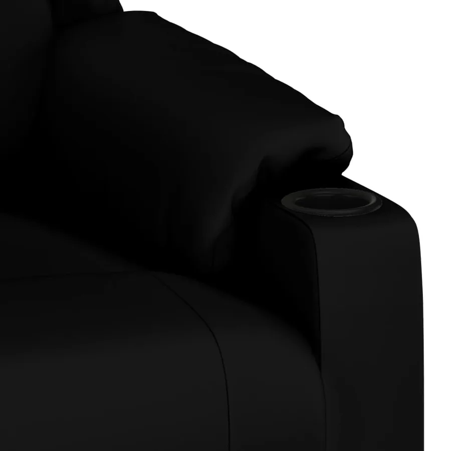 Fauteuil de massage Noir Similicuir - 7