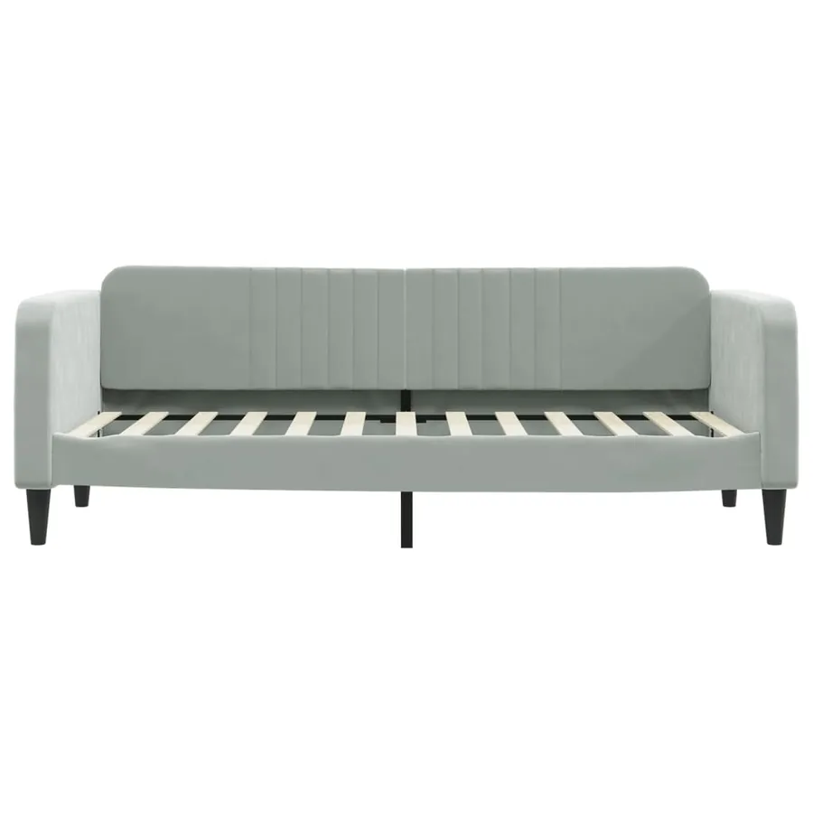 Lit de jour avec gigogne sans matelas gris clair 80x200 cm - 7