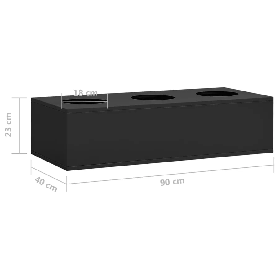 Armoire de bureau et jardinière Anthracite 90x40x125 cm Acier - 10