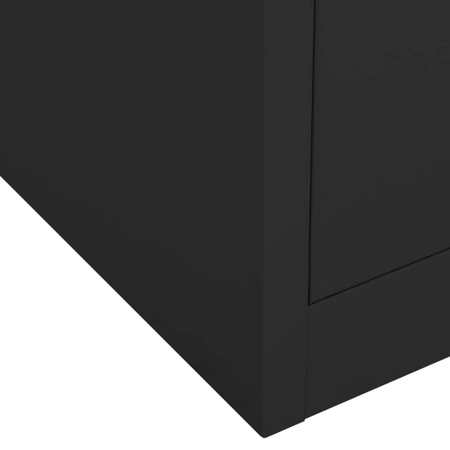 Armoire de bureau et jardinière Anthracite 90x40x125 cm Acier - 14