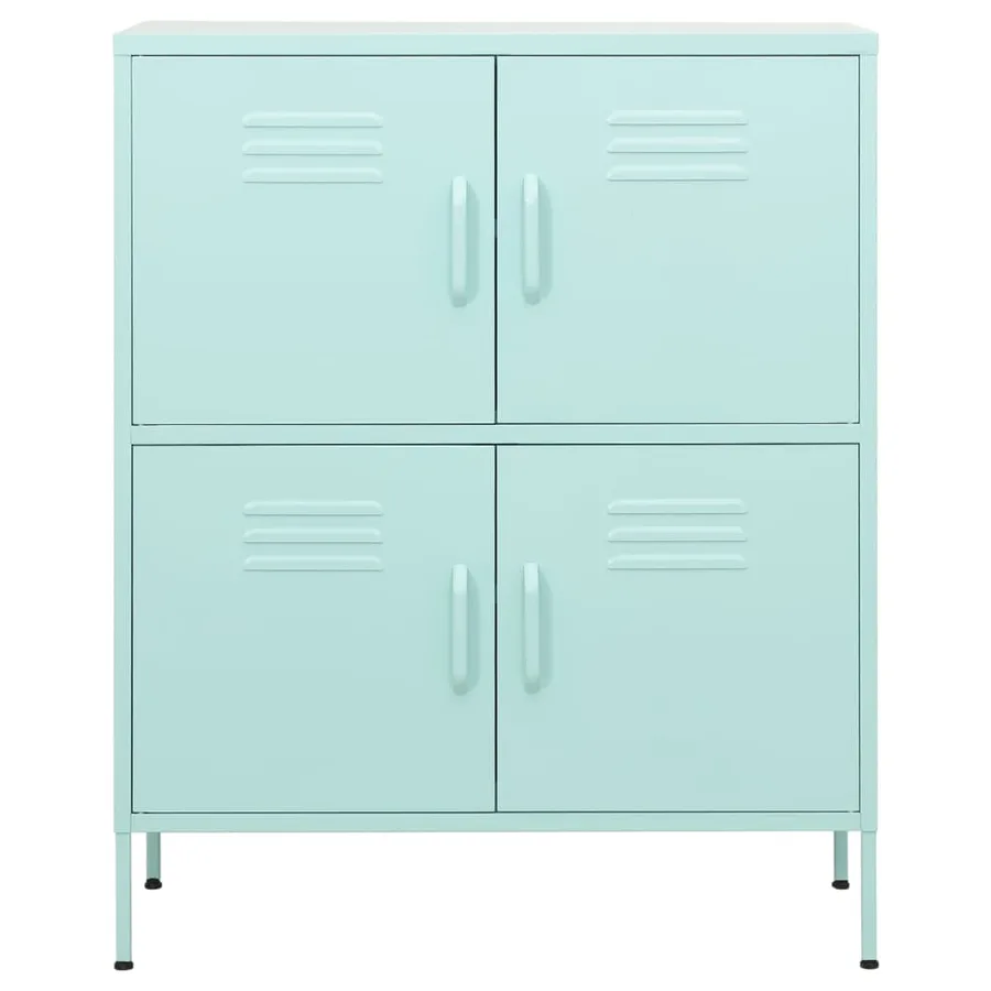 Armoire de rangement Vert menthe 80x35x101,5 cm Acier - 3
